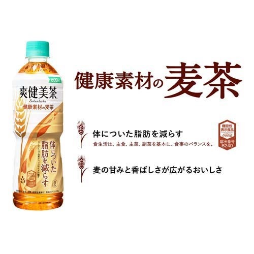 爽健美茶 人気上昇中 健康素材の麦茶 24本入 600ml