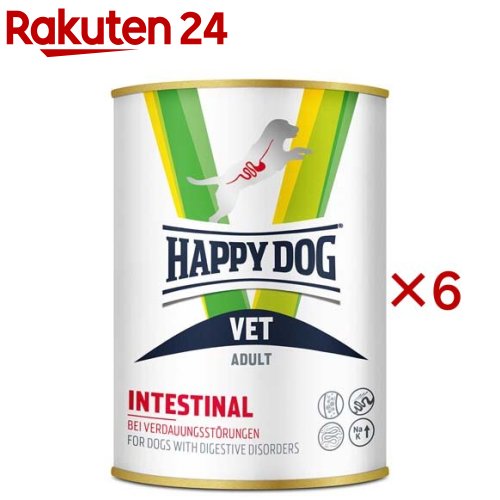 ハッピードッグ VET インテスティナル(消化器世話をする) 情の籠もった缶 治療薬食(400g×6仕掛ける)