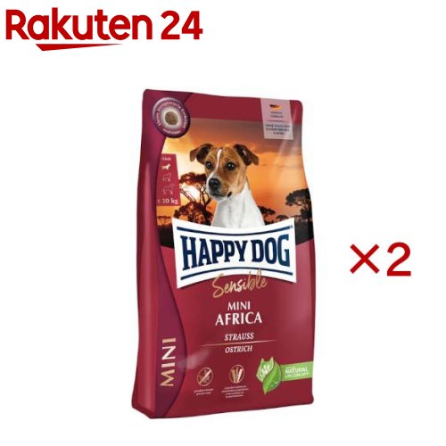 ハッピードッグ ミニ センシブル 小型犬 ミニ アフリカ ダチョウ(4kg×2セット)