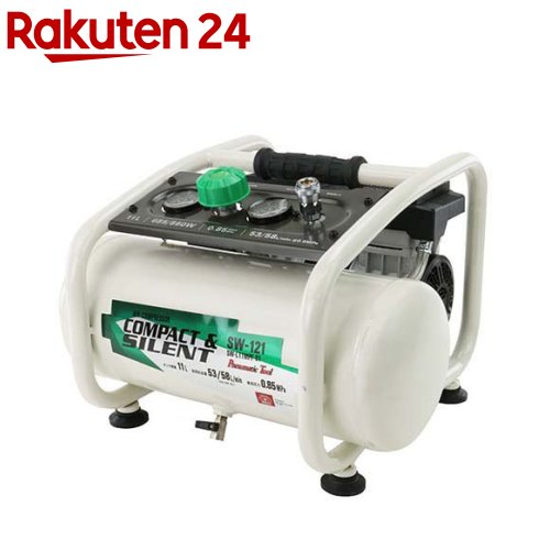 SK11 静音 オイルレスエアコンプレッサー 100V 11L SW-121 SW-L11MPF-01(1台)【SK11】[静音式 タイアの空気の状態入れ タッカー 釘打機 ダスター]