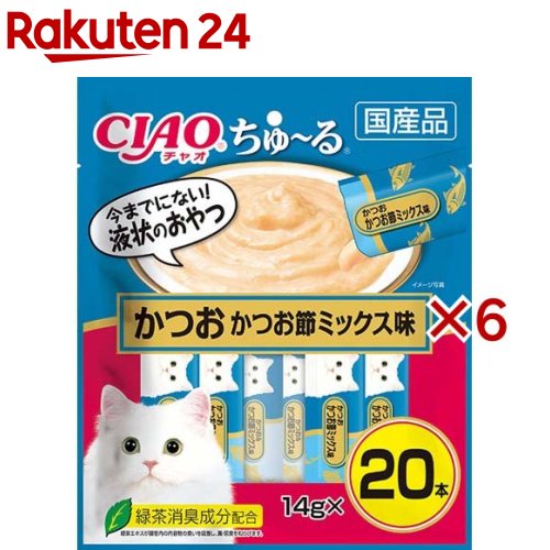 楽天市場】チャオ ちゅ〜る まぐろ・かつおバラエティ 4種(14g*40本入