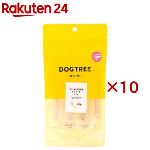 ドッグツリー やわらか乳酸菌スティック ささみ 犬おやつ(6本入×10セット)【ドッグツリー】