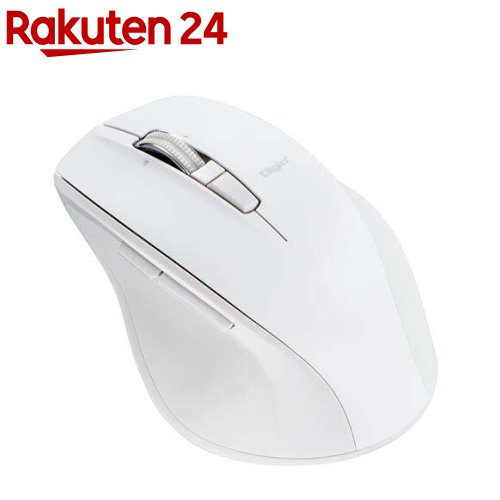 Digio2 Bluetooth 高速スクロール静音マウス 5ボタン／BlueLED MUS-BKF165NWH(1個)