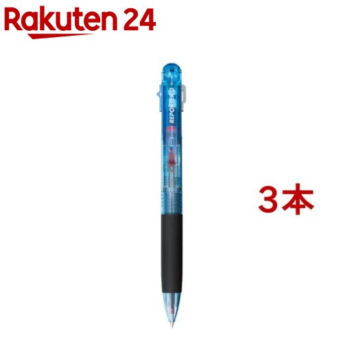 楽天市場 トンボ 油性ボールペン リポーター3 透明ブルー Trc40 1本入 3コセット 楽天24