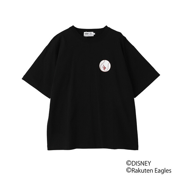 Disney&Baseball｜ミッキーバッターTシャツ〈ブラック〉［S・M・L・XL］《楽天イーグルス》画像