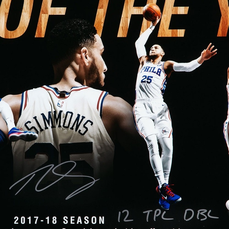 楽天市場 ベン シモンズ 直筆サイン入り 36x15インチ Rookie Of The Year アート ポスター Nba 76ers セブンティシクサーズ フレームなし Ben Simmons Autographed Inscribed Rookie Of The Year 36 X 15 Philadelpia 76ers Upper Deck Nba