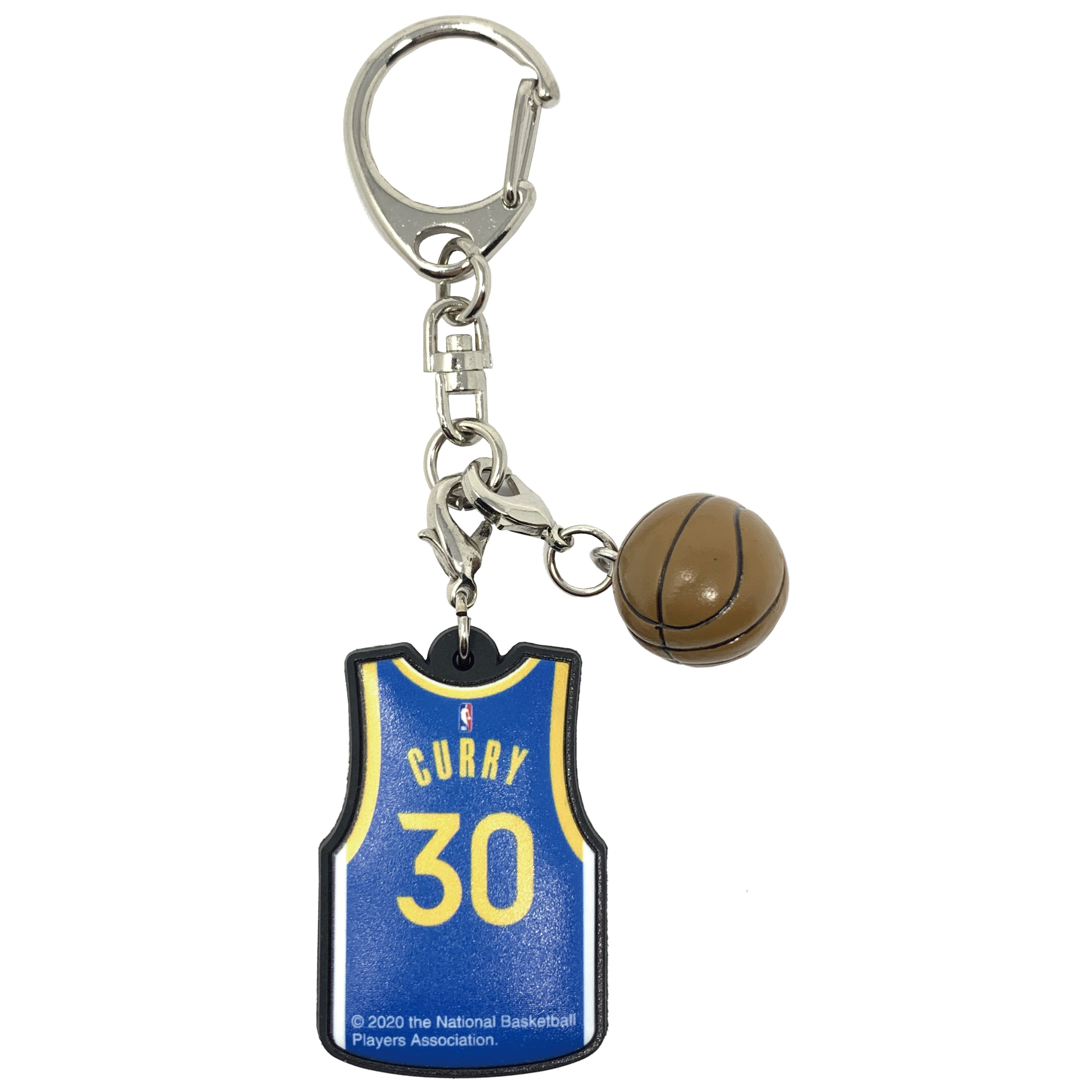 新商品 NBA ゴールデン ステート ウォリアーズ ユニホーム型ラバーキーホルダー #30 Golden Warriors Stephen Curry 