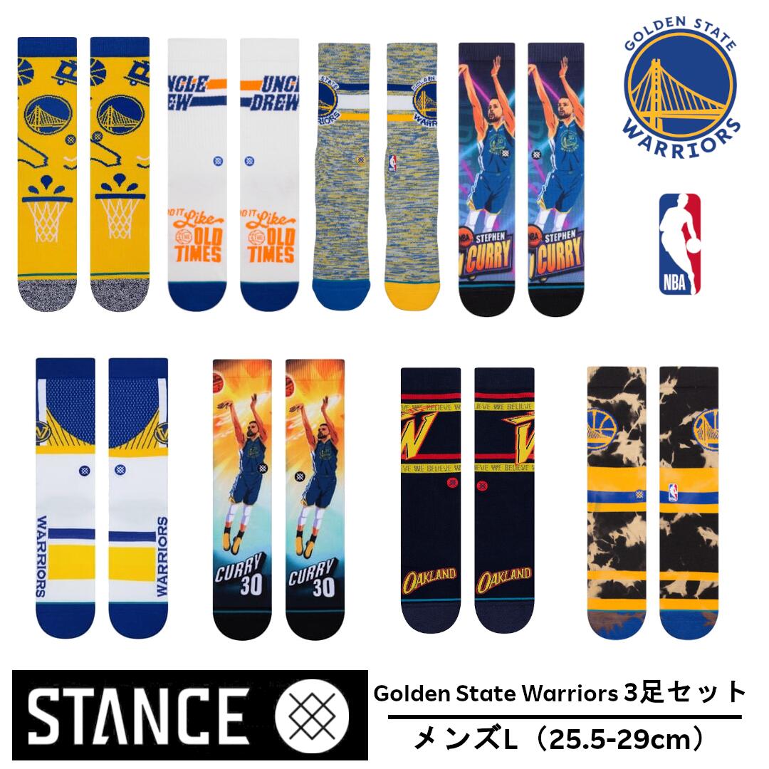 Stance サイド ゴールデン 省 ウォリアーズ 靴下 3足もとスペシャル凝固 Golden State Warriors メンズソックス 配物 Barlo Com Br