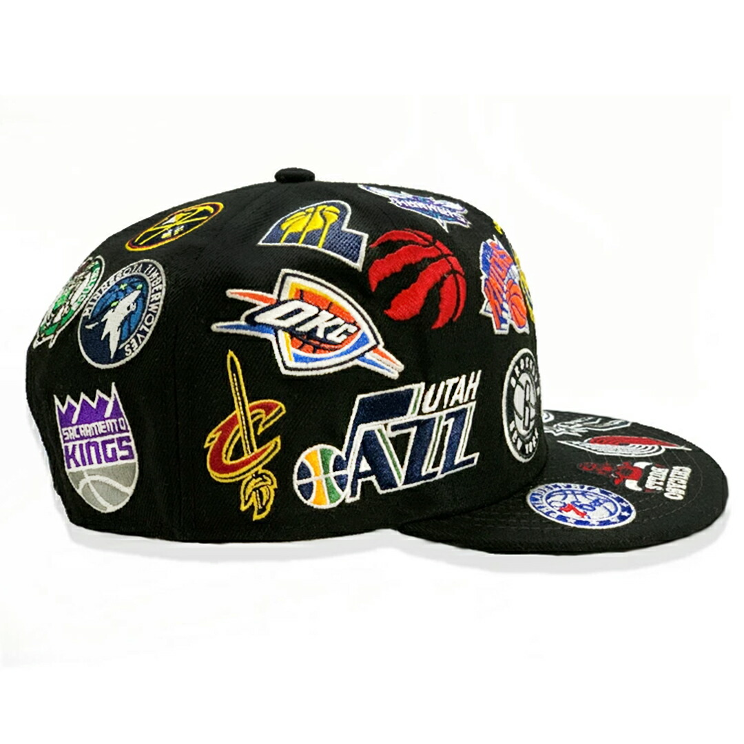 楽天市場 New Era X 楽天別注 Nba All Over Logo 9fifty キャップ ブラック Nba ファングッズ 帽子 送料無料 ニューエラ 楽天スポーツゾーン