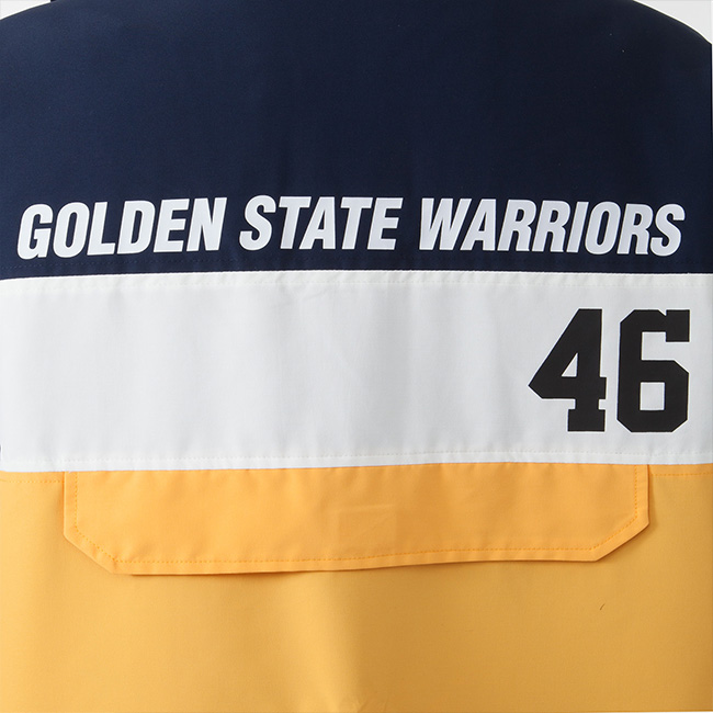 もらって嬉しい出産祝い Nba Style Golden State Warriors チームカラー ハーフジップ アノラックフーディー ユニセックス ゴールデンステート ウォリアーズ 人気定番の新発売