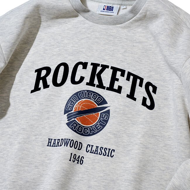 NBA Style 2021 AW】 Houston Rockets Classic チームロゴ スウェット 