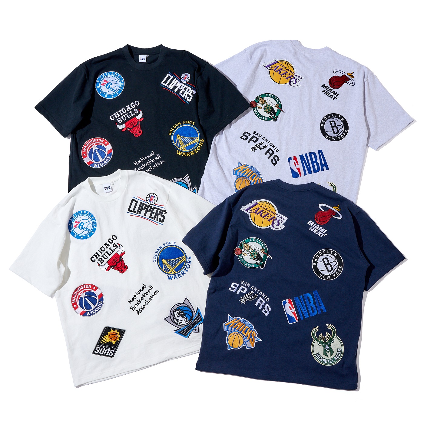 unique シャツ NBA全チーム 刺繍オーバーサイズ-