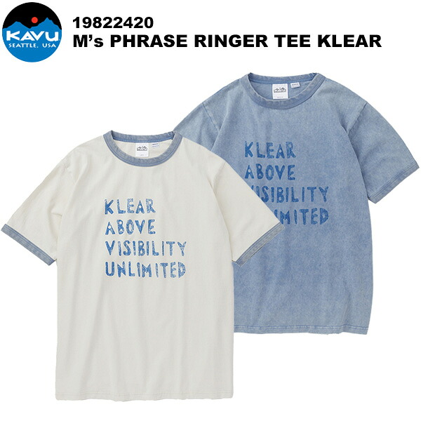 ◎KAVU(カブー) メンズ フレーズリンガー Tシャツ クリア 19822420