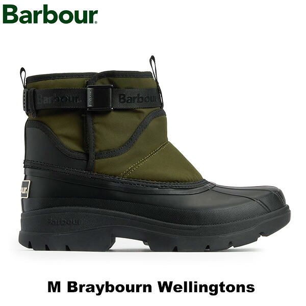 Barbour(バブアー) Men\u0027s Braybourn ウェリントン ブーツ (Olive/Black) MRF0046 メンズ靴-スノーシューズ