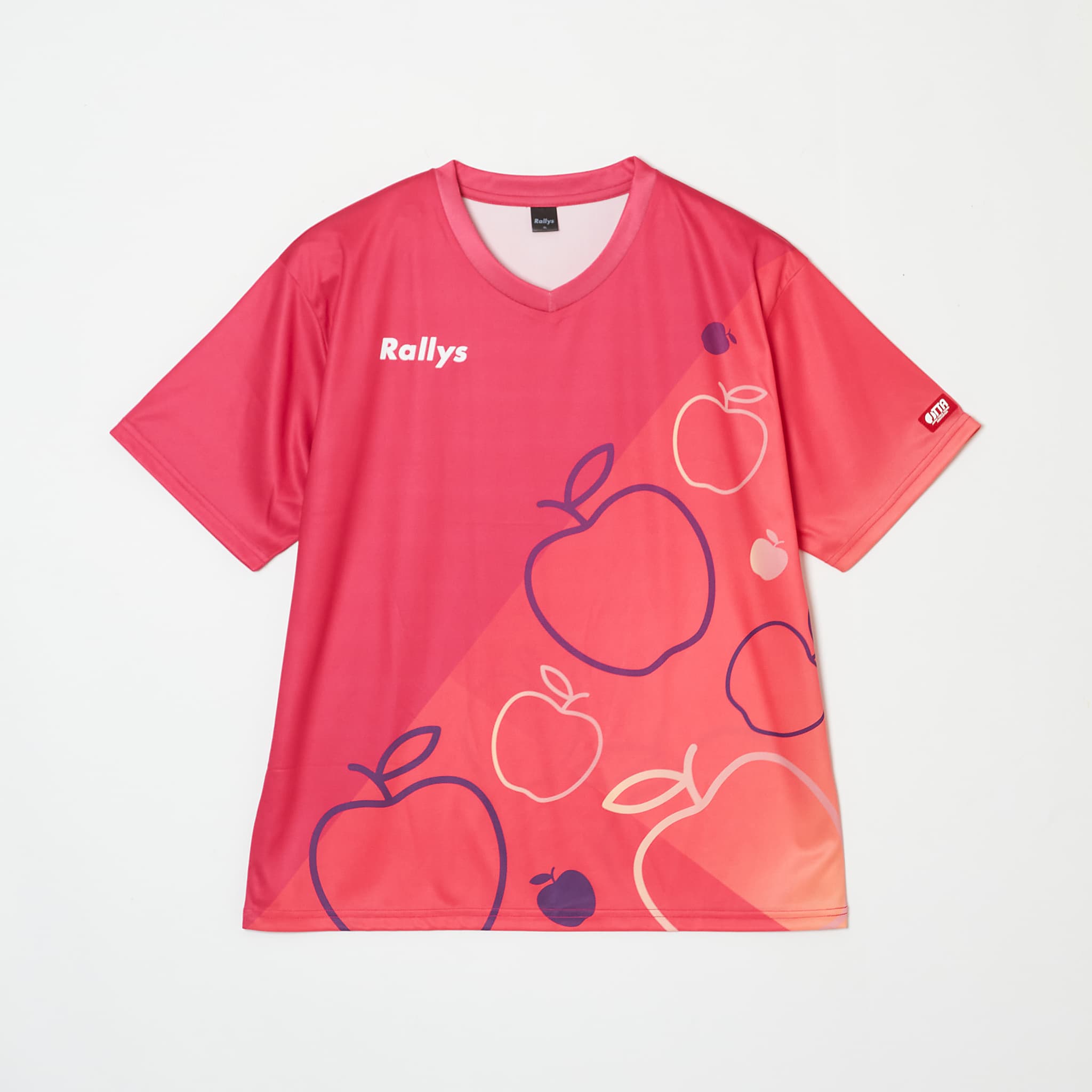 【Rallys】Rallysツールフウェア（ピンク）｜トップス｜公式戦で使える卓球ウェア｜小林りんごデザイン監修