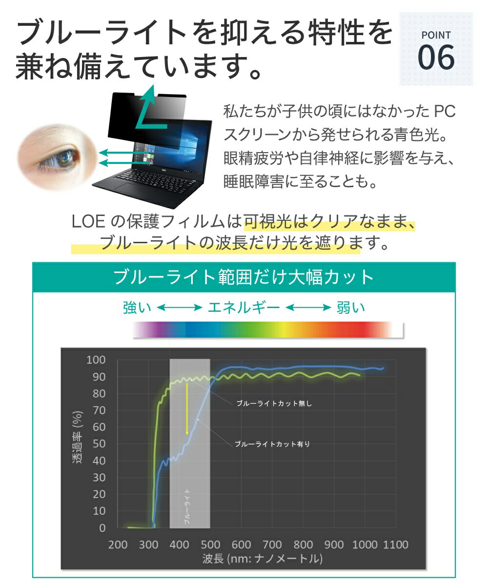 【楽天1位】 LOE(ロエ) マグネット式 PC 汎用 パソコン 覗きみ防止フィルム ノートパソコン 覗き見防止 フィルター プライバシーフィルター 【ブルーライトカット】11.6インチ 12.1インチ 12.5インチ 13.3インチ 16:9 14インチ 16:10 15.6インチ
