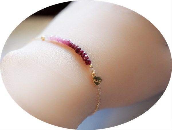 楽天市場】ルビー＆水晶 キラキラカットブレスレット 天然石