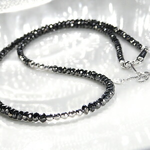 楽天市場】K18WGブラックダイヤモンドネックレス30ctアップ A