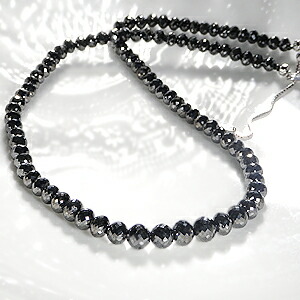 楽天市場】【K18WG】ブラックダイヤモンドネックレス50ctアップ【A