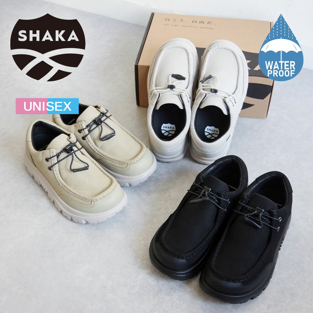 SHAKA シャカ 【TRAIL TYROL MOC EX(トレイルチロルモックEX)】 チロリアンシューズ モカシン 厚底 ボリュームソール レディース メンズ ユニ一発やる EX沓底 エクストラライトソール 撥水
