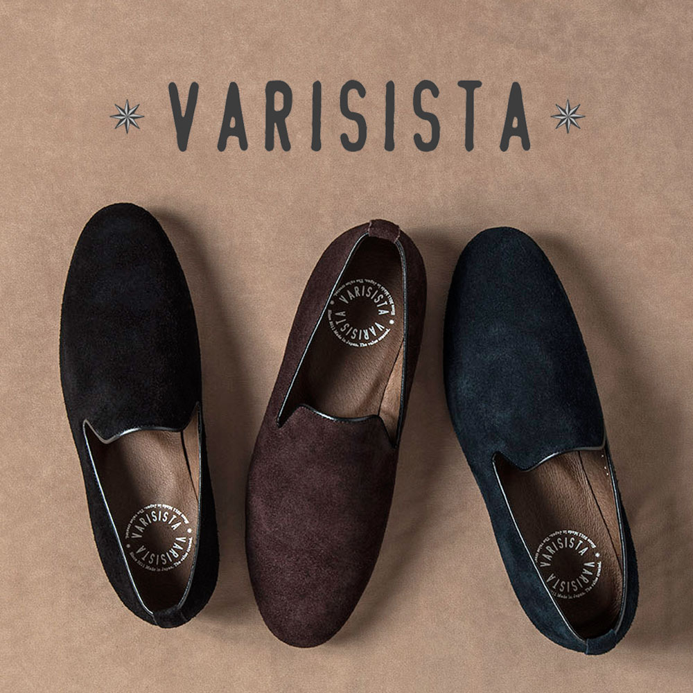 【VARISISTA ヴァリジスタ 】オペラシューズ (ZD-118) スエードレザー カジュアル スリッポン オニグリ 日本製 メンズシューズ 革靴