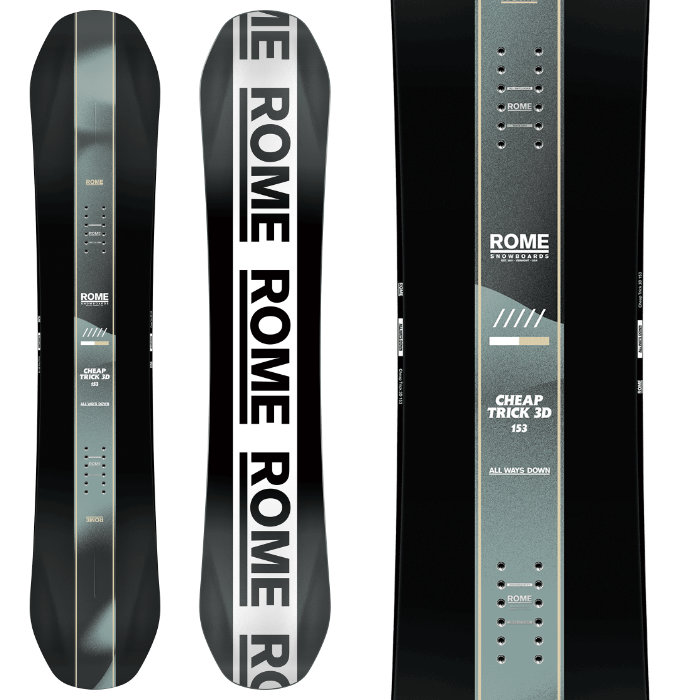 25-26 ROME SDS ローム Cheap Trick 3D チープトリック スリーディ スノーボード 板 2025-2026年 コンタクトキャンバー グラトリ トリック