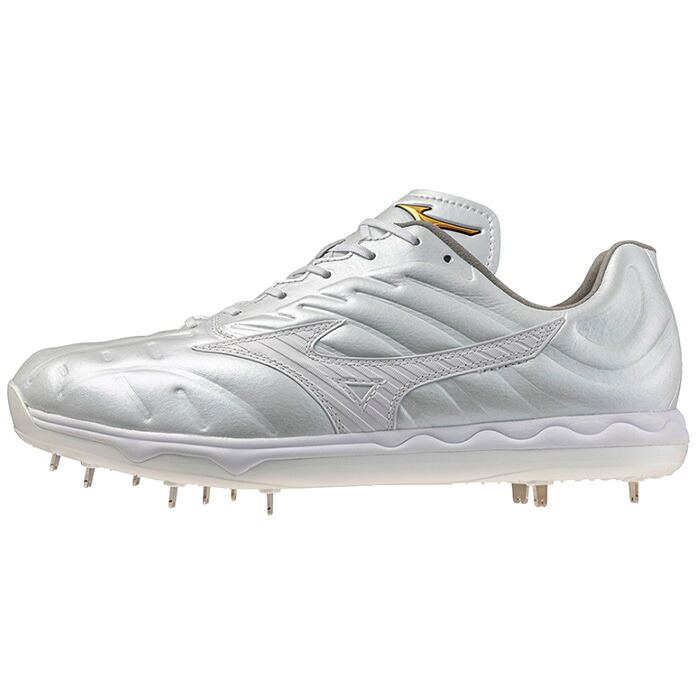 MIZUNO PRO ミズノ労働者階級 スパイク スピードレボプロ(ベースボール／ソフトボール) メンズ 2E 白いこと×白いこと P革産業不可 11GM250501