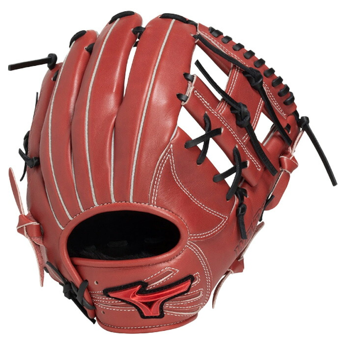Mizuno ミズノ 野球グローブ グラブ 軟式用ウィルドライブレッド IBE限定スペック 内野手向け 右投げ用 ローズブラウン ブラック サイズ9 1AJGR33513|Rampjack Trip店