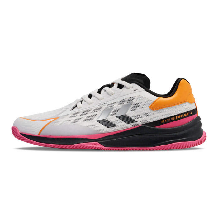 hummel ヒュンメル ハンドボールシューズ メンズ HB TOPFLIGHT PRO ホワイト×マルチカラー HM230728-9639|Rampjack Trip店