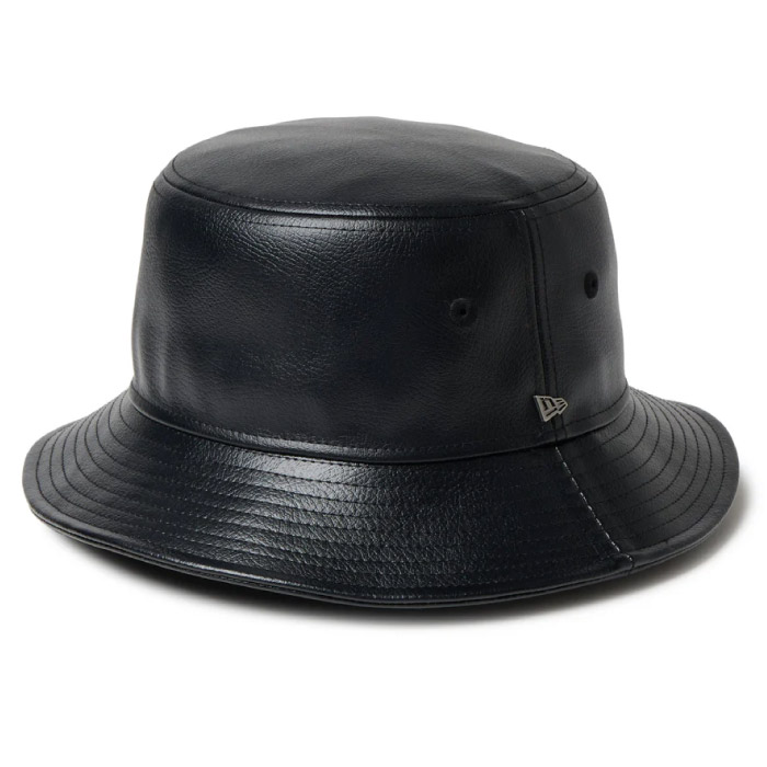 NEW ERA ニューエラ バケット01 Synthetic Leather シンセティックレザー ブラック ユニセックス バケットハット レザー 14667749