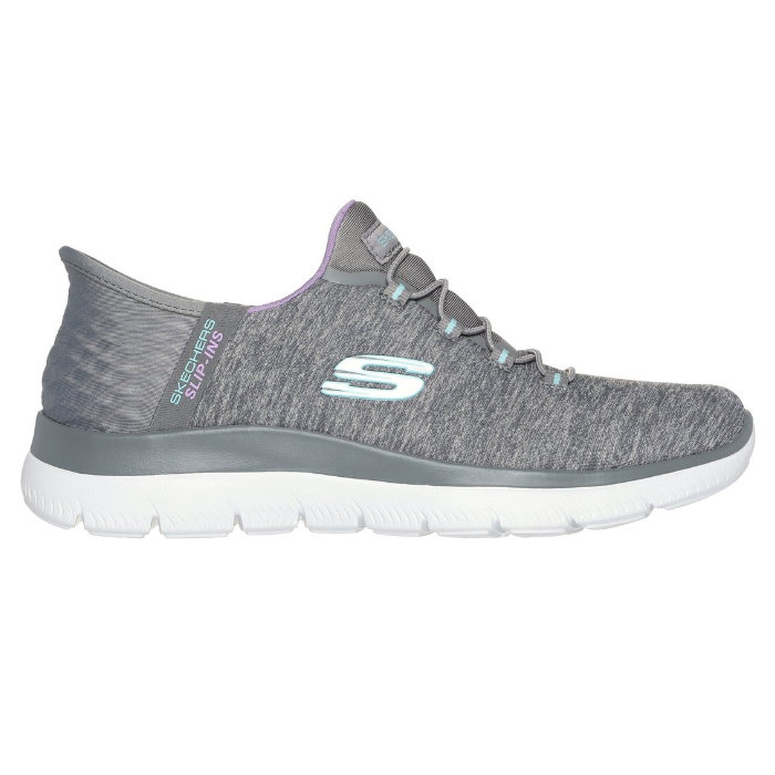 skechers スケッチャーズ ウォーキングシューズ スリップインズ サミッツ ダズリング ヘイズ レディース ワイド グレー/マルチ 149937 GYMT