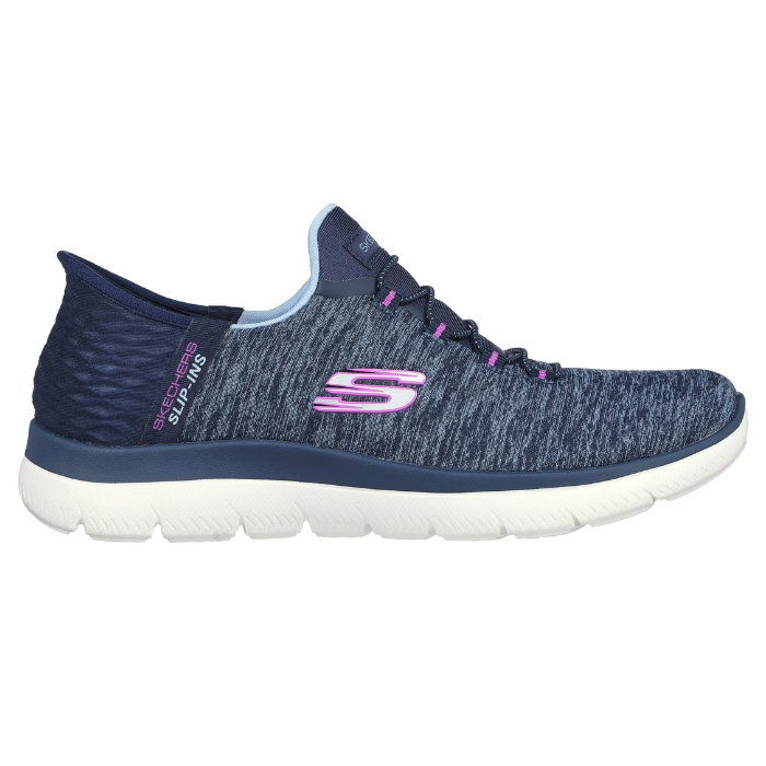 skechers スケッチャーズ ウォーキングシューズ スリップインズ サミッツ ダズリング ヘイズ レディース ワイド ネイビー/パープル 149937 NVPR