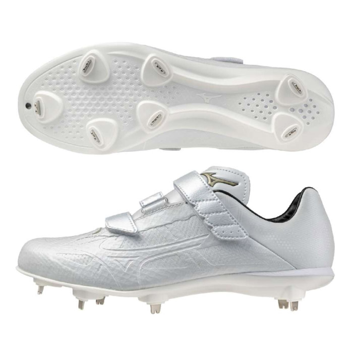 MIZUNO ミズノ 野球スパイク ライトレボエリート2 ワイドBLT グローバルエリート 金具固定式 ソフトボール 2024年秋冬 ホワイト×ホワイト 11GM241501