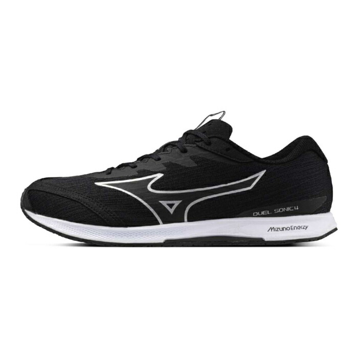 Mizuno ミズノ 陸上シューズ デュエルソニック4ワイド 3E相当 ブラック/シルバー 軽量 レーシングシューズ トラックレース U1GD257102