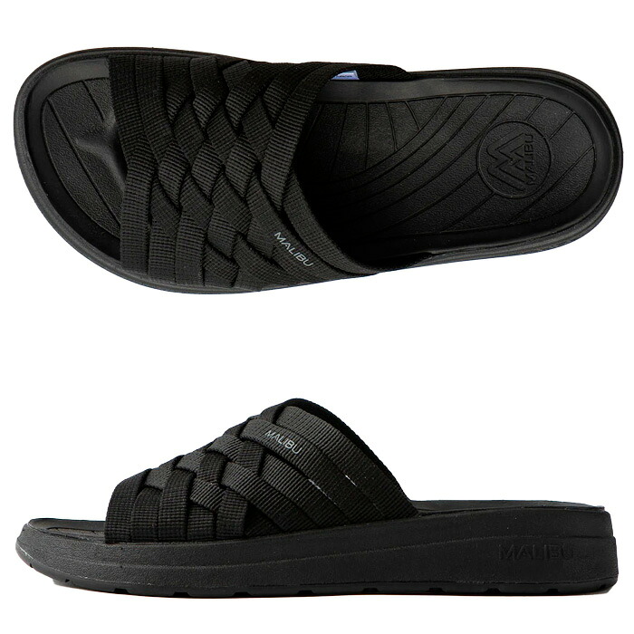 MALIBU SANDALS マリブサンダルズ スライドサンダル ズマ メンズ BLACK/BLACK 快適なフィット感 サポート力 耐久性 MS020066