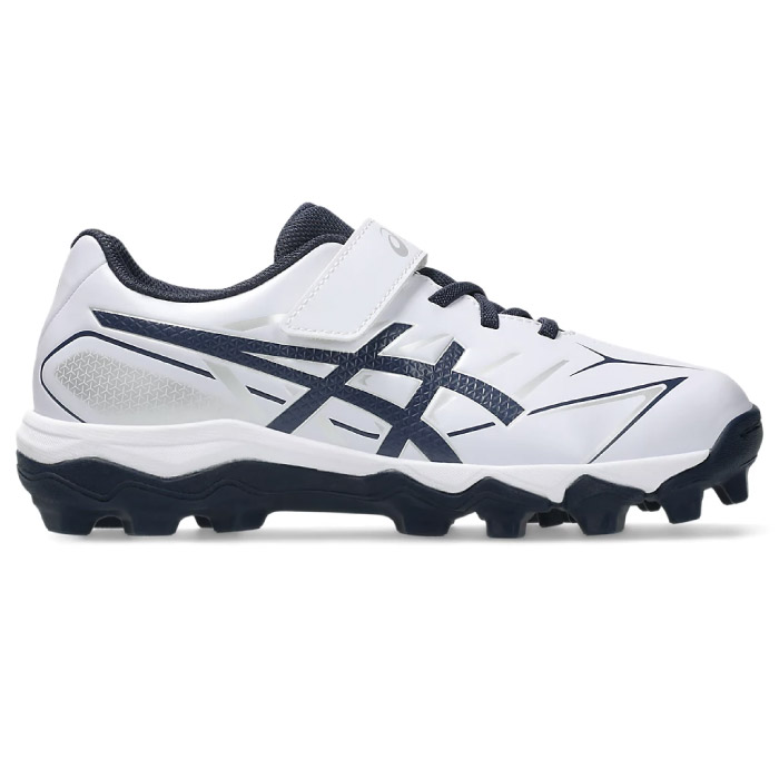 asics アシックス 少年 野球スパイク STAR SHINE S 3 スターシャイン S 3 ホワイト/ネイビー ジュニア専用ラスト 1124A011-103