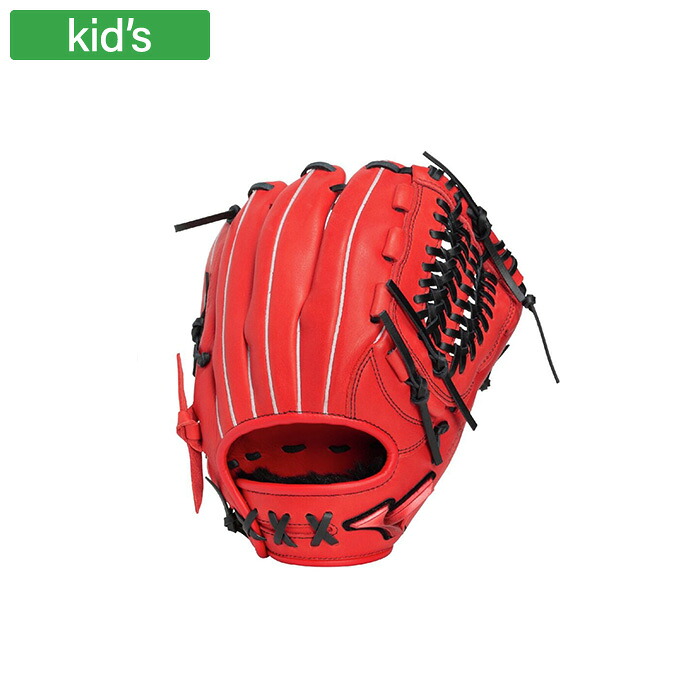 MIZUNO ミズノ 野球グローブ ジュニア軟式用ウィルドライブ レッド オールラウンド用 サイズL レッド/ブラック 1AJGY34620|Rampjack Trip店