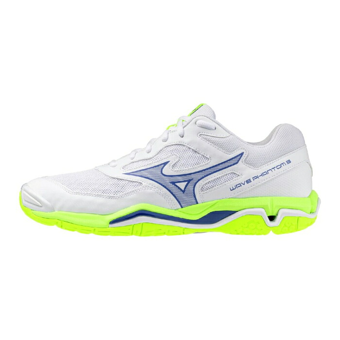 Mizuno ミズノ シューズ ウエーブファントム3(ハンドボール) ユニセックス 2E相当 合成繊維 人工皮革 合成底 ホワイト×ブルー X1GA2260_pp|Rampjack Trip店