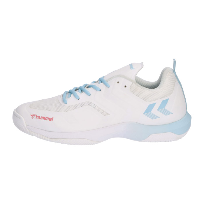 hummel ヒュンメル ハンドボールシューズ メンズ レジェンドフライ6.0 ホワイト×ターコイズ ワイド 体育館用 屋内用 部活 新入部員 HAS8042