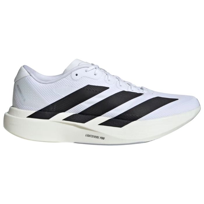 adidas アディダス ランニングシューズ ADIZERO EVO SL WOVEN M メンズ レギュラーフィット クラウドホワイト/コアブラック/ダッシュグレー JR1912