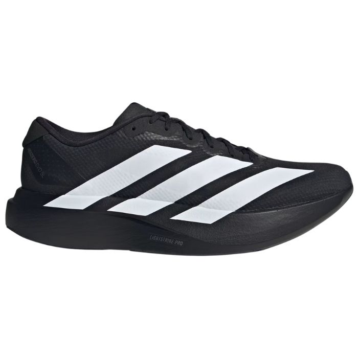 adidas アディダス ランニングシューズ ADIZERO EVO SL WOVEN M メンズ レギュラーフィット コアブラック/クラウドホワイト/カーボン JR4728