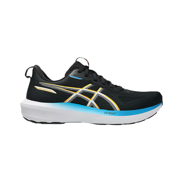 asics アシックス ランニングシューズ GT-1000 14 EXTRA WIDE メンズ ブラック/オレンジ 1011C076.004