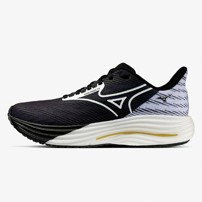 Mizuno ミズノ ランニングシューズ ウエーブライダー29 メンズ 2E相当 ブラック×ホワイト×ゴールド J1GC266301