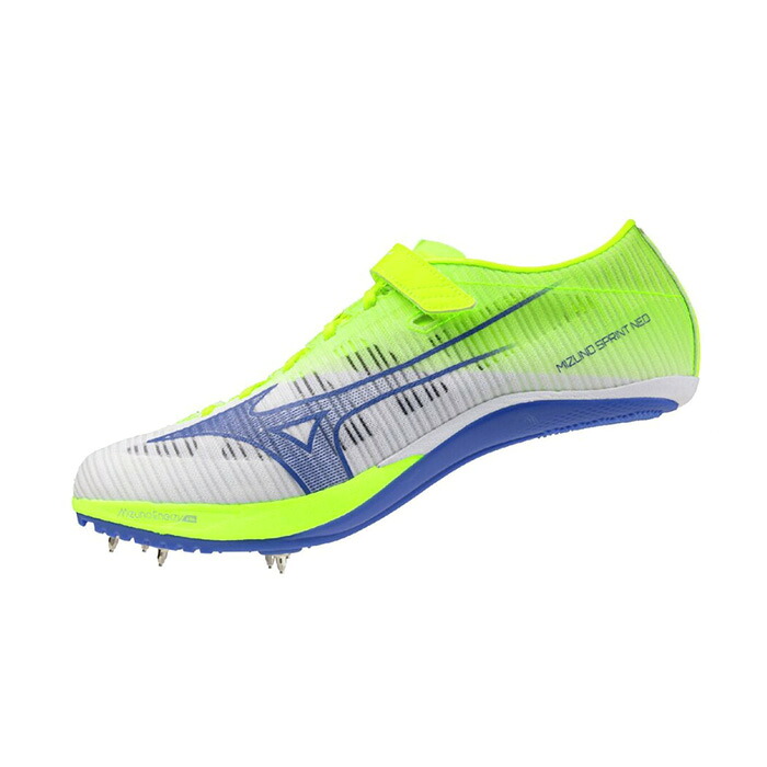 MIZUNO ミズノ 陸上スパイク ミズノスプリントNEO 短距離 ハードル ユニセックス 2E相当 イエロー/ブルー/ホワイト U1GA2650|Rampjack Trip店