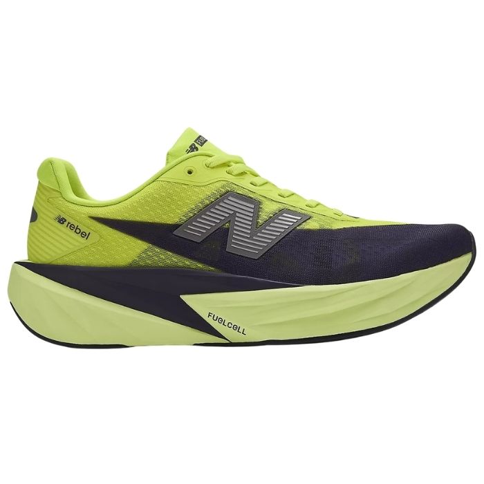 NewBalance ニュー平衡にする 駈けっくらシューズ FUELCELL REBEL V5 フューエルセル 気泡管水準器 V5 メンズ 2E 塩基緑であること×ダークシルバーメタリック MFCX4TR
