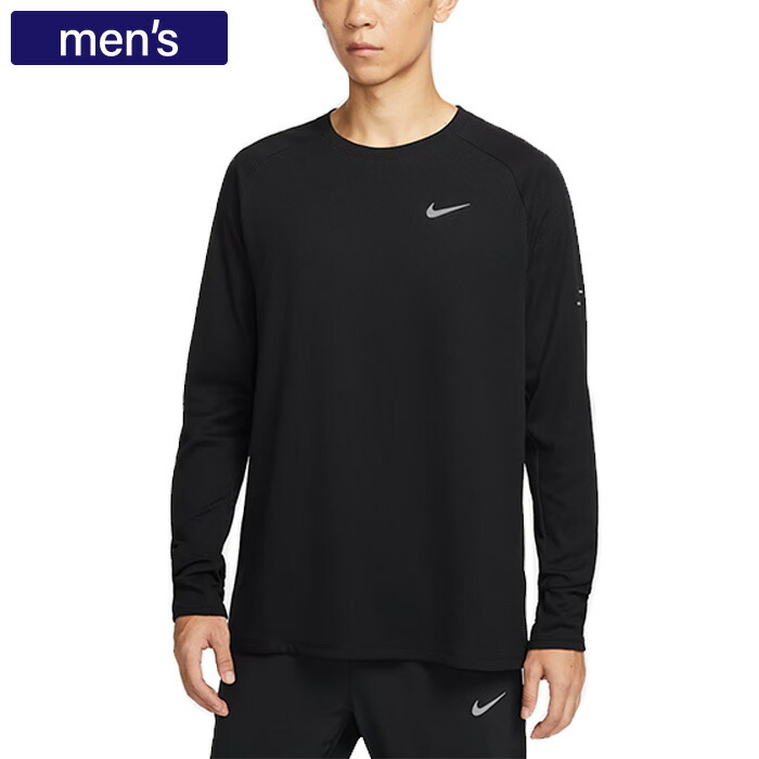 NIKE ナイキ ロングTシャツ ストライド メンズ ブラック ワッフルニット HV2706-010