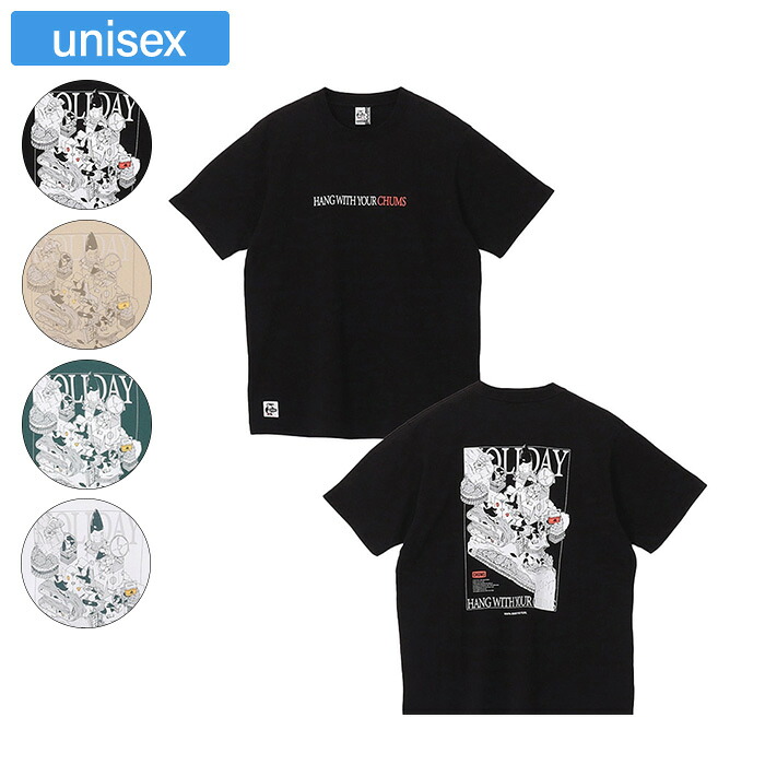 CHUMS チャムス 半袖 アンチバグチャムスホリデーTシャツ ユニセックス CH01-2716