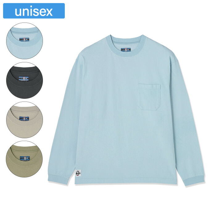 CHUMS チャムス トップス ポケットロングスリーブTシャツ ユニセックス コットン100% CH01-2719