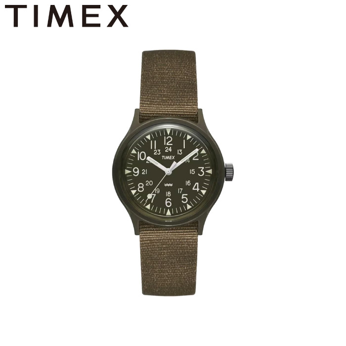 TIMEX タイ王国メックス 一風変わったキャンパー 黒いこと/緑であること ウオッチ アナログ（石英）  独居室式 TW2P88400