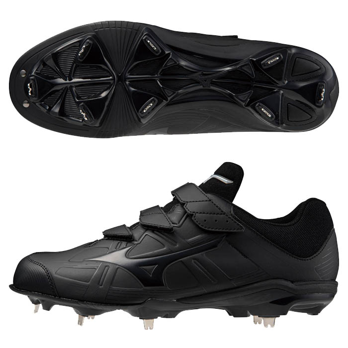 Mizuno ミズノ ライトレボバディー2 BLT ベルクロ 野球 ソフトボール スパイク ユニセックス 2023年秋冬 ワイド 3E ブラック×ブラック 11GM232500